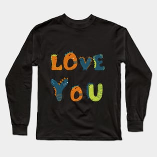 Dino Love Creative and Cute Gift Long Sleeve T-Shirt